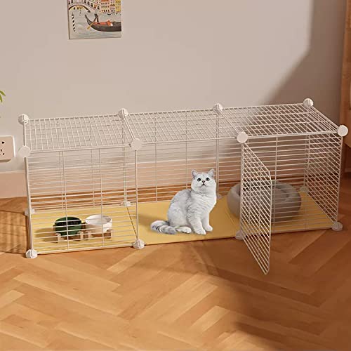 ANSNOW Großer Katzenkäfig, Katzenkäfige Für Hauskatzen, Katzengehege, Zaun Für Haustiere, Mit Katzennest + Katzenhängematte + Katzentoilette + Katzennapf, Verschlüsseltes Netzwerk, Für 1–2 Katzen (G ANSNOW Großer Katzenkäfig, Katzenkäfige Für Hauskatzen, Katzengehege, Zaun Für Haustiere, Mit Katzennest + Katzenhängematte + Katzentoilette + Katzennapf, Verschlüsseltes Netzwerk, Für 1–2 Katzen (G von ANSNOW