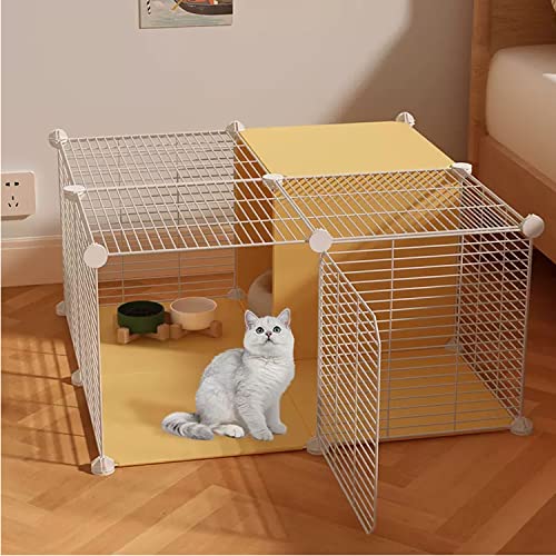 ANSNOW Großer Katzenkäfig, Katzenkäfige Für Hauskatzen, Katzengehege, Zaun Für Haustiere, Mit Katzennest + Katzenhängematte + Katzentoilette + Katzennapf, Verschlüsseltes Netzwerk, Für 1–2 Katzen (G ANSNOW Großer Katzenkäfig, Katzenkäfige Für Hauskatzen, Katzengehege, Zaun Für Haustiere, Mit Katzennest + Katzenhängematte + Katzentoilette + Katzennapf, Verschlüsseltes Netzwerk, Für 1–2 Katzen (G von ANSNOW