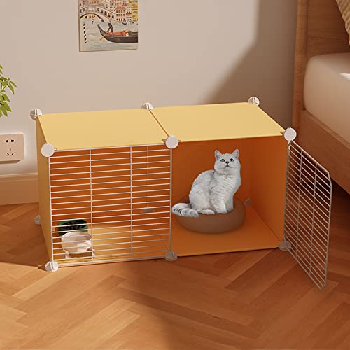 ANSNOW Großer Katzenkäfig, Katzenkäfige Für Hauskatzen, Katzengehege, Zaun Für Haustiere, Mit Katzennest + Katzenhängematte + Katzentoilette + Katzennapf, Verschlüsseltes Netzwerk, Für 1–2 Katzen (G ANSNOW Großer Katzenkäfig, Katzenkäfige Für Hauskatzen, Katzengehege, Zaun Für Haustiere, Mit Katzennest + Katzenhängematte + Katzentoilette + Katzennapf, Verschlüsseltes Netzwerk, Für 1–2 Katzen (G von ANSNOW