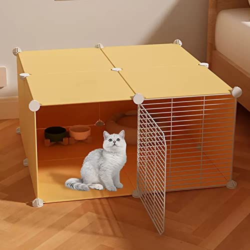 ANSNOW Großer Katzenkäfig, Katzenkäfige Für Hauskatzen, Katzengehege, Zaun Für Haustiere, Mit Katzennest + Katzenhängematte + Katzentoilette + Katzennapf, Verschlüsseltes Netzwerk, Für 1–2 Katzen (G ANSNOW Großer Katzenkäfig, Katzenkäfige Für Hauskatzen, Katzengehege, Zaun Für Haustiere, Mit Katzennest + Katzenhängematte + Katzentoilette + Katzennapf, Verschlüsseltes Netzwerk, Für 1–2 Katzen (G von ANSNOW