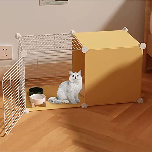 ANSNOW Großer Katzenkäfig, Katzenkäfige Für Hauskatzen, Katzengehege, Zaun Für Haustiere, Mit Katzennest + Katzenhängematte + Katzentoilette + Katzennapf, Verschlüsseltes Netzwerk, Für 1–2 Katzen (G ANSNOW Großer Katzenkäfig, Katzenkäfige Für Hauskatzen, Katzengehege, Zaun Für Haustiere, Mit Katzennest + Katzenhängematte + Katzentoilette + Katzennapf, Verschlüsseltes Netzwerk, Für 1–2 Katzen (G von ANSNOW