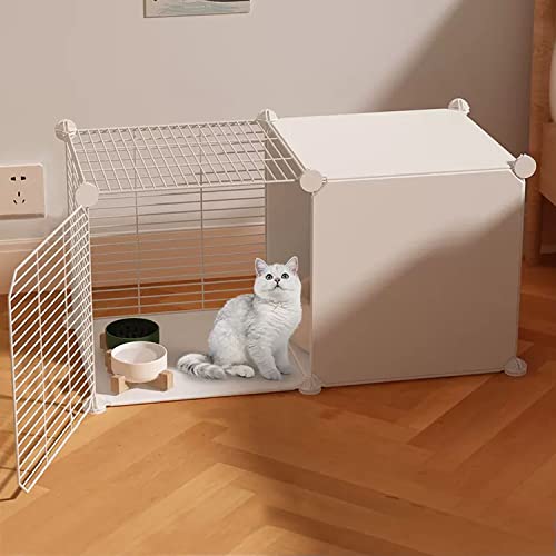 ANSNOW Großer Katzenkäfig, Katzenkäfige Für Hauskatzen, Katzengehege, Zaun Für Haustiere, Mit Katzennest + Katzenhängematte + Katzentoilette + Katzennapf, Verschlüsseltes Netzwerk, Für 1–2 Katzen (G ANSNOW Großer Katzenkäfig, Katzenkäfige Für Hauskatzen, Katzengehege, Zaun Für Haustiere, Mit Katzennest + Katzenhängematte + Katzentoilette + Katzennapf, Verschlüsseltes Netzwerk, Für 1–2 Katzen (G von ANSNOW