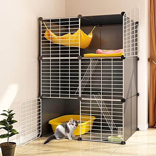 ANSNOW Großer Katzenkäfig-Laufstall Für Den Innenbereich, DIY-Katzenkäfig-Laufstall, Katzengehege, Katzenkäfigträger, Mit Katzennapf + Katzentoilette + Katzennest + Katzenhängematte + Leiter, Für 1– ANSNOW Großer Katzenkäfig-Laufstall Für Den Innenbereich, DIY-Katzenkäfig-Laufstall, Katzengehege, Katzenkäfigträger, Mit Katzennapf + Katzentoilette + Katzennest + Katzenhängematte + Leiter, Für 1– von ANSNOW