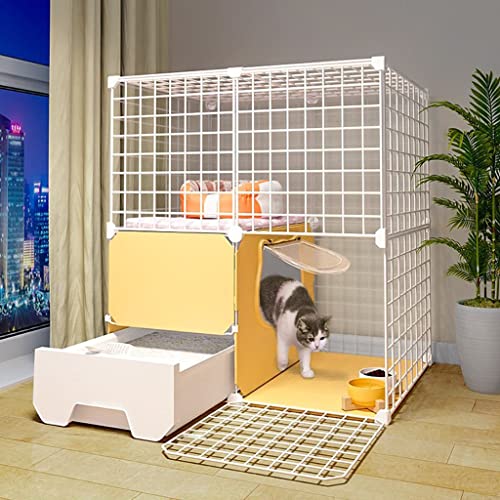 ANSNOW Großer Katzenkäfig Mit Schubladen-Katzentoilette Für Den Innenbereich, Diy-Katzenzaun, Abnehmbarer Katzenkäfig Aus Draht Für 1–2 Katzen/73 * 47 * 73Cm ANSNOW Großer Katzenkäfig Mit Schubladen-Katzentoilette Für Den Innenbereich, Diy-Katzenzaun, Abnehmbarer Katzenkäfig Aus Draht Für 1–2 Katzen/73 * 47 * 73Cm von ANSNOW
