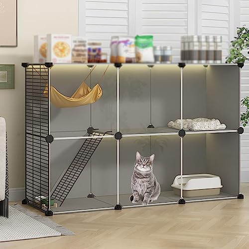 ANSNOW Haustierkäfige, Laufstall Für Katzen, Zusammengebaute Katzengehege, DIY-Haustierhaus Für Den Innenbereich, Abnehmbare Katzengehege Im Freien, Katzenwohnung, Katzenkäfigzubehör/42,1" L * 14,6" ANSNOW Haustierkäfige, Laufstall Für Katzen, Zusammengebaute Katzengehege, DIY-Haustierhaus Für Den Innenbereich, Abnehmbare Katzengehege Im Freien, Katzenwohnung, Katzenkäfigzubehör/42,1" L * 14,6" von ANSNOW