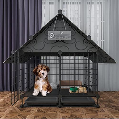 ANSNOW Hundekäfig, Hundezaun, Geeignet Für Kleine Und Mittelgroße Hunde, Hundekäfig Für Draußen Und Drinnen, Haustier-Hundekäfig, Verschiedene/Schwarz 75 * 75 * 85Cm ANSNOW Hundekäfig, Hundezaun, Geeignet Für Kleine Und Mittelgroße Hunde, Hundekäfig Für Draußen Und Drinnen, Haustier-Hundekäfig, Verschiedene/Schwarz 75 * 75 * 85Cm von ANSNOW