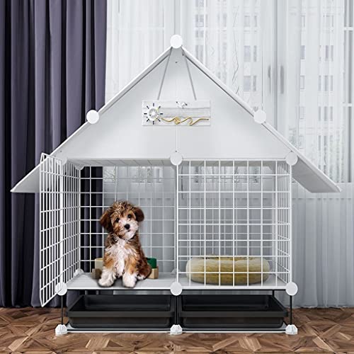 ANSNOW Hundekäfig, Hundezaun, Geeignet Für Kleine Und Mittelgroße Hunde, Hundekäfig Für Draußen Und Drinnen, Haustier-Hundekäfig, Verschiedene/Weiß 75 * 39 * 85Cm ANSNOW Hundekäfig, Hundezaun, Geeignet Für Kleine Und Mittelgroße Hunde, Hundekäfig Für Draußen Und Drinnen, Haustier-Hundekäfig, Verschiedene/Weiß 75 * 39 * 85Cm von ANSNOW