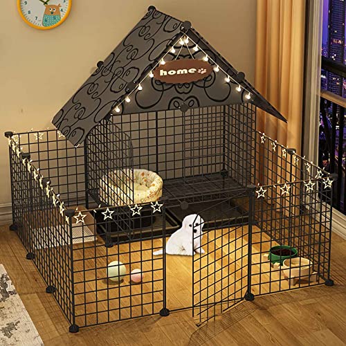 ANSNOW Hundespielgehege Für Drinnen Aus Metall, Haustierlaufstall, Hundekäfig Mit Katzentoilette, Perfekt Für Hunde/Katze/Kaninchen/Meerschweinchen/Frettchen/Huhn/Ente/Gans, Kleintiere Usw./Schwarz/ ANSNOW Hundespielgehege Für Drinnen Aus Metall, Haustierlaufstall, Hundekäfig Mit Katzentoilette, Perfekt Für Hunde/Katze/Kaninchen/Meerschweinchen/Frettchen/Huhn/Ente/Gans, Kleintiere Usw./Schwarz/ von ANSNOW