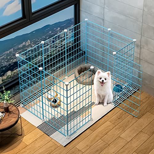 ANSNOW Hundezaun Für Den Innenbereich Mit Tür, Großer DIY-Katzenkäfig, Hundezaun Für Den Innenbereich, Abnehmbarer Draht, Hundekäfig Für Alle Arten Von Kleintieren/Eine Farbe/Blau 47 * 111 * 75Cm ANSNOW Hundezaun Für Den Innenbereich Mit Tür, Großer DIY-Katzenkäfig, Hundezaun Für Den Innenbereich, Abnehmbarer Draht, Hundekäfig Für Alle Arten Von Kleintieren/Eine Farbe/Blau 47 * 111 * 75Cm von ANSNOW