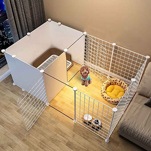 ANSNOW Kätzchengehege Aus Metall, Hundespielgehege Für Den Innenbereich Aus Metall, Laufgehege Für Haustiere, Laufgehege Für Kleintiere, Ideal Für Hunde/Katze/Kaninchen/Kätzchen/Hamster/Meerschweinc von ANSNOW
