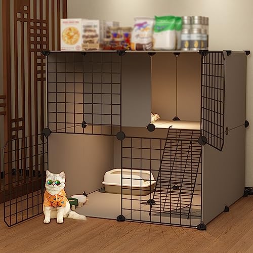 ANSNOW Kätzchenkäfig Für Hauskatzen, Abnehmbarer Katzenlaufstall, Kleintierhaus, Katzenkäfig 29,5" L X 29,5" B X 28,7" H, Zusammengebaute Katzengehege, Frettchenkäfig, Kaninchenstall/B ANSNOW Kätzchenkäfig Für Hauskatzen, Abnehmbarer Katzenlaufstall, Kleintierhaus, Katzenkäfig 29,5" L X 29,5" B X 28,7" H, Zusammengebaute Katzengehege, Frettchenkäfig, Kaninchenstall/B von ANSNOW