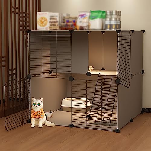 ANSNOW Kätzchenkäfig Für Hauskatzen, Abnehmbarer Katzenlaufstall, Kleintierhaus, Katzenkäfig 29,5" L X 29,5" B X 28,7" H, Zusammengebaute Katzengehege, Frettchenkäfig, Kaninchenstall/C ANSNOW Kätzchenkäfig Für Hauskatzen, Abnehmbarer Katzenlaufstall, Kleintierhaus, Katzenkäfig 29,5" L X 29,5" B X 28,7" H, Zusammengebaute Katzengehege, Frettchenkäfig, Kaninchenstall/C von ANSNOW