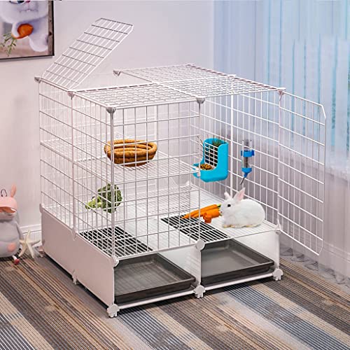 ANSNOW Kaninchenkäfig, Kaninchenkäfig, Abnehmbarer Kaninchenkäfig, Kaninchenkäfig Mit Auslaufsicherem Tablett, Haustierhaus Für Drinnen Und Draußen, Geeignet Für Kleine Tiere Wie Kätzchen, Kaninchen von ANSNOW