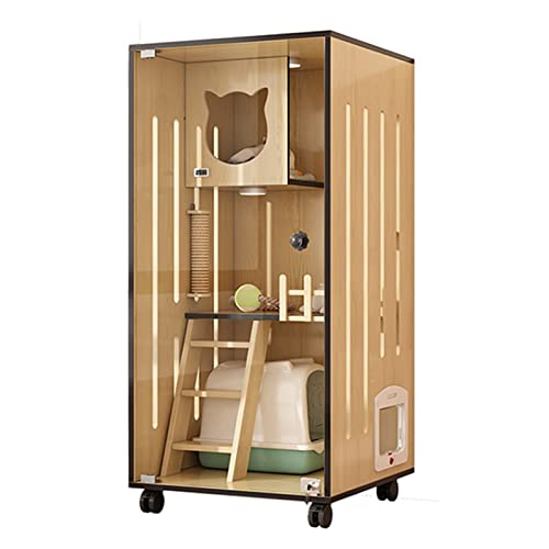 ANSNOW Katzengehege Für Den Innenbereich – Frettchenkäfig, Großes Katzenhaus Aus Holz Mit Mehreren Funktionen Für Katzen Und Fluchttür, Unterschlupf Für Katzen Mit Mehreren Funktionen Und Rampe Und ANSNOW Katzengehege Für Den Innenbereich – Frettchenkäfig, Großes Katzenhaus Aus Holz Mit Mehreren Funktionen Für Katzen Und Fluchttür, Unterschlupf Für Katzen Mit Mehreren Funktionen Und Rampe Und von ANSNOW