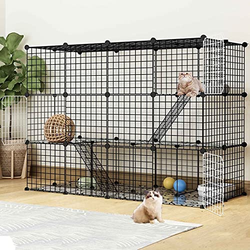 ANSNOW Katzenhäuser Im Heimtierbedarf, Haustier-Laufstall Für Große Katzen, Hundekäfig/Kaninchen-Laufstall/Meerschweinchen-Laufstall, Selbstmontage, Super Tragfähig, 4 Pakete/B/147 * 75 * 111-B ANSNOW Katzenhäuser Im Heimtierbedarf, Haustier-Laufstall Für Große Katzen, Hundekäfig/Kaninchen-Laufstall/Meerschweinchen-Laufstall, Selbstmontage, Super Tragfähig, 4 Pakete/B/147 * 75 * 111-B von ANSNOW