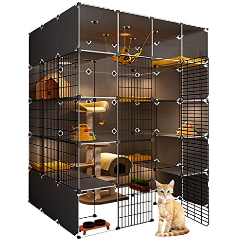 ANSNOW Katzenhaus Für Die Innentoilette, Groß, Katzenkäfige Für Den Innenbereich Xl, Katzenhaus, Transparentes Design, Doppellagige, Gewichtete Plattform, Einfacher Aufbau Der Katzentoilette (Suite) ANSNOW Katzenhaus Für Die Innentoilette, Groß, Katzenkäfige Für Den Innenbereich Xl, Katzenhaus, Transparentes Design, Doppellagige, Gewichtete Plattform, Einfacher Aufbau Der Katzentoilette (Suite) von ANSNOW