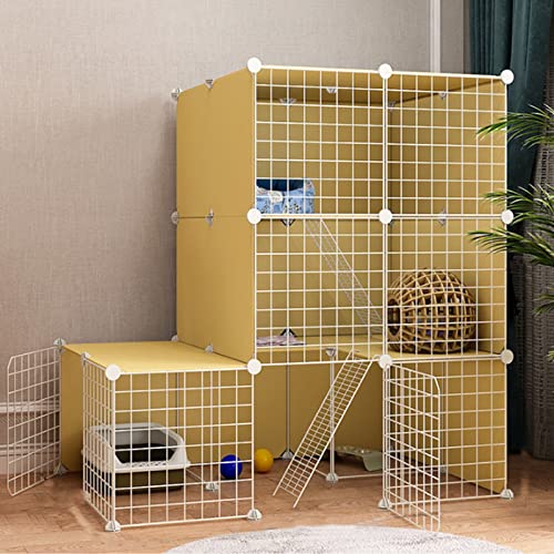 ANSNOW Katzenkäfig, Diy Indoor-Katzenhütten, Haustiergehege, Haustierlaufstall Mit Rampenleitern, Abnehmbarer Katzenlaufstall Aus Metalldraht, Großer Übungsort, Idealer, Einfach Zu Montierender Katz ANSNOW Katzenkäfig, Diy Indoor-Katzenhütten, Haustiergehege, Haustierlaufstall Mit Rampenleitern, Abnehmbarer Katzenlaufstall Aus Metalldraht, Großer Übungsort, Idealer, Einfach Zu Montierender Katz von ANSNOW