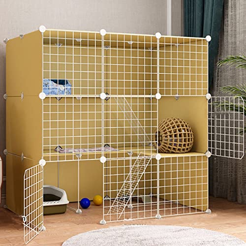ANSNOW Katzenkäfig, Diy Indoor-Katzenhütten, Haustiergehege, Haustierlaufstall Mit Rampenleitern, Abnehmbarer Katzenlaufstall Aus Metalldraht, Großer Übungsort, Idealer, Einfach Zu Montierender Katz ANSNOW Katzenkäfig, Diy Indoor-Katzenhütten, Haustiergehege, Haustierlaufstall Mit Rampenleitern, Abnehmbarer Katzenlaufstall Aus Metalldraht, Großer Übungsort, Idealer, Einfach Zu Montierender Katz von ANSNOW