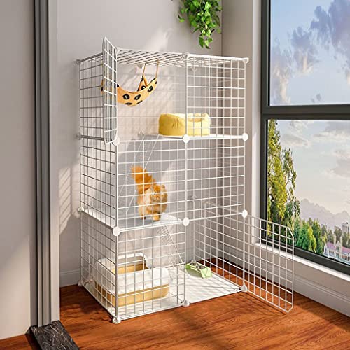 ANSNOW Katzenkäfig, Frettchenkäfig, Chinchillakäfig, Kleintierkäfig Aus Metall, Großes Haustierhaus Für Kleine Tiere Im Innenbereich, Faltbarer Haushaltskäfig Für Große Katzen, Innenkäfig, Weißer Ka ANSNOW Katzenkäfig, Frettchenkäfig, Chinchillakäfig, Kleintierkäfig Aus Metall, Großes Haustierhaus Für Kleine Tiere Im Innenbereich, Faltbarer Haushaltskäfig Für Große Katzen, Innenkäfig, Weißer Ka von ANSNOW