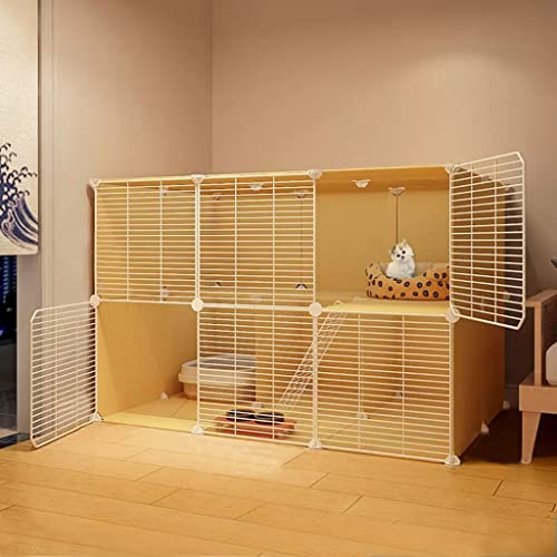 ANSNOW Katzenkäfig, Groß, Zum Selbermachen, Für Den Innenbereich, Für Haustiere, Kleintierhaus, Abnehmbarer Laufstall, Katzenkäfig, Katzenhütten, Laufstall, Katzenhaus, Haustiergehege, Katzenhäuser von ANSNOW