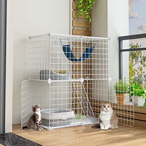 ANSNOW Katzenkäfig, Großes Diy-Haustierhaus Für Den Innenbereich, Kleines Tierhaus, Abnehmbarer Katzenkäfig, Mehrere, Passend Für 1–2 Katzen, Weiß/75 * 39 * 73Cm ANSNOW Katzenkäfig, Großes Diy-Haustierhaus Für Den Innenbereich, Kleines Tierhaus, Abnehmbarer Katzenkäfig, Mehrere, Passend Für 1–2 Katzen, Weiß/75 * 39 * 73Cm von ANSNOW