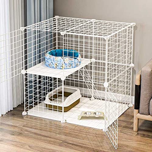 ANSNOW Katzenkäfig, Haustierkäfige Für Katzen, Katzenkäfige Für Den Innenbereich, Metallgehegenetz, Diy-Laufstall Für Haustiere, 2-Stöckiger Katzenkäfig, Geeignet Für 1–2 Erwachsene Katzen/75Cm*49Cm ANSNOW Katzenkäfig, Haustierkäfige Für Katzen, Katzenkäfige Für Den Innenbereich, Metallgehegenetz, Diy-Laufstall Für Haustiere, 2-Stöckiger Katzenkäfig, Geeignet Für 1–2 Erwachsene Katzen/75Cm*49Cm von ANSNOW