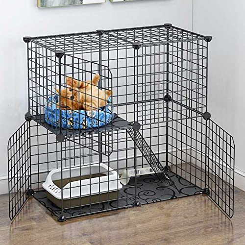 ANSNOW Katzenkäfig, Haustierkäfige Für Katzen, Katzenkäfige Für Den Innenbereich, Metallgehegenetz, Diy-Laufstall Für Haustiere, 2-Stöckiger Katzenkäfig, Geeignet Für 1–2 Erwachsene Katzen/75Cm*39Cm ANSNOW Katzenkäfig, Haustierkäfige Für Katzen, Katzenkäfige Für Den Innenbereich, Metallgehegenetz, Diy-Laufstall Für Haustiere, 2-Stöckiger Katzenkäfig, Geeignet Für 1–2 Erwachsene Katzen/75Cm*39Cm von ANSNOW