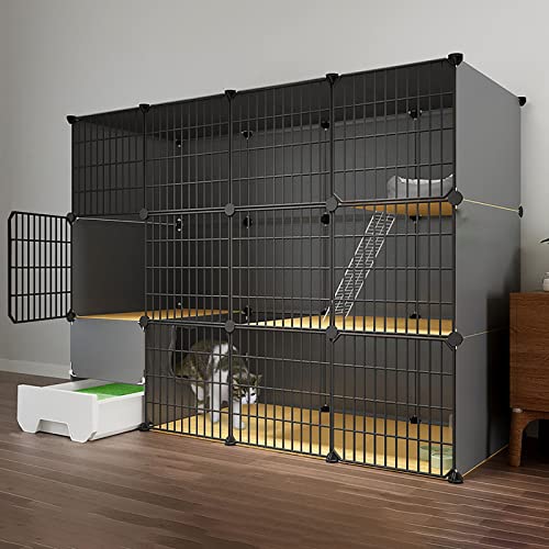 ANSNOW Katzenkäfig, Katzengehege, Katzenlaufstall, Innenbereich Für Hunde, Frettchenkäfig, Innenbereich Für Katzen, Diy-Katzenlaufstall, Abnehmbarer Katzenkäfig, Ideal Für 1–4 Katzen ANSNOW Katzenkäfig, Katzengehege, Katzenlaufstall, Innenbereich Für Hunde, Frettchenkäfig, Innenbereich Für Katzen, Diy-Katzenlaufstall, Abnehmbarer Katzenkäfig, Ideal Für 1–4 Katzen von ANSNOW