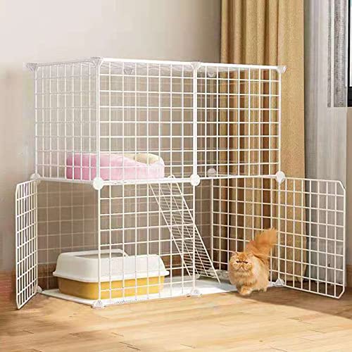ANSNOW Katzenkäfig, Katzengehege, Katzentrage Hart, Katzenhäuser Für Wohnungskatzen, Zusammenklappbares Großes Katzenhaus, Kommt Mit Katzenleiter/75Cm * 39Cm * 73Cm - C ANSNOW Katzenkäfig, Katzengehege, Katzentrage Hart, Katzenhäuser Für Wohnungskatzen, Zusammenklappbares Großes Katzenhaus, Kommt Mit Katzenleiter/75Cm * 39Cm * 73Cm - C von ANSNOW
