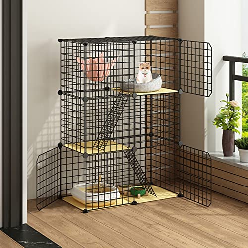 ANSNOW Katzenkäfig, Katzenlaufstall, Haustierkäfige Für Katzen, Katzenkäfigbett, Zusammenklappbares Großes Katzenhaus Für Den Innenbereich, Luxuriöse, Multifunktionale Katzenwohnung/75Cm*39Cm*109Cm ANSNOW Katzenkäfig, Katzenlaufstall, Haustierkäfige Für Katzen, Katzenkäfigbett, Zusammenklappbares Großes Katzenhaus Für Den Innenbereich, Luxuriöse, Multifunktionale Katzenwohnung/75Cm*39Cm*109Cm von ANSNOW