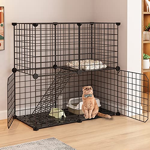 ANSNOW Katzenkäfig, Katzenlaufstall, Hundekäfige Mittlerer Größe, Diy-Laufstall Für Haustiere, Faltbare Katzenkäfige, Luxuriöse, Multifunktionale Katzenwohnung/D ANSNOW Katzenkäfig, Katzenlaufstall, Hundekäfige Mittlerer Größe, Diy-Laufstall Für Haustiere, Faltbare Katzenkäfige, Luxuriöse, Multifunktionale Katzenwohnung/D von ANSNOW