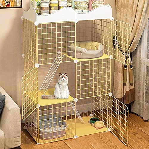 ANSNOW Katzenkäfig, Katzentransportbox, 2-Stöckiger Haustier-Katzenkäfig, Katzenkäfig, Übungszaun Mit Tür Und Geschlossener Katzentoilette, Verwendung Für Kätzchen/75 * 39 * 119Cm ANSNOW Katzenkäfig, Katzentransportbox, 2-Stöckiger Haustier-Katzenkäfig, Katzenkäfig, Übungszaun Mit Tür Und Geschlossener Katzentoilette, Verwendung Für Kätzchen/75 * 39 * 119Cm von ANSNOW
