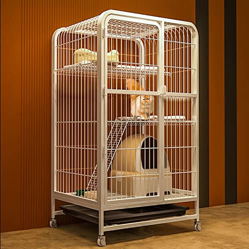 ANSNOW Katzenkäfig Aus Metall, Laufstall Für Katzen, Haustierkäfig Mit Tablett, Gehege Für Kleintiere Mit 4 Lenkrollen, Zusammenklappbare Zwinger Aus Metall Für Katzen, Kätzchen, Frettchen, Großer Ü ANSNOW Katzenkäfig Aus Metall, Laufstall Für Katzen, Haustierkäfig Mit Tablett, Gehege Für Kleintiere Mit 4 Lenkrollen, Zusammenklappbare Zwinger Aus Metall Für Katzen, Kätzchen, Frettchen, Großer Ü von ANSNOW