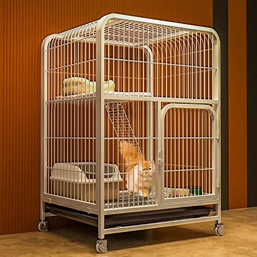 ANSNOW Katzenkäfig Aus Metall, Laufstall Für Katzen, Haustierkäfig Mit Tablett, Gehege Für Kleintiere Mit 4 Lenkrollen, Zusammenklappbare Zwinger Aus Metall Für Katzen, Kätzchen, Frettchen, Großer Ü ANSNOW Katzenkäfig Aus Metall, Laufstall Für Katzen, Haustierkäfig Mit Tablett, Gehege Für Kleintiere Mit 4 Lenkrollen, Zusammenklappbare Zwinger Aus Metall Für Katzen, Kätzchen, Frettchen, Großer Ü von ANSNOW