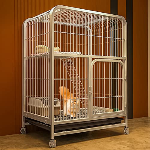 ANSNOW Katzenkäfig Aus Metall, Laufstall Für Katzen, Haustierkäfig Mit Tablett, Gehege Für Kleintiere Mit 4 Lenkrollen, Zusammenklappbare Zwinger Aus Metall Für Katzen, Kätzchen, Frettchen, Großer Ü ANSNOW Katzenkäfig Aus Metall, Laufstall Für Katzen, Haustierkäfig Mit Tablett, Gehege Für Kleintiere Mit 4 Lenkrollen, Zusammenklappbare Zwinger Aus Metall Für Katzen, Kätzchen, Frettchen, Großer Ü von ANSNOW