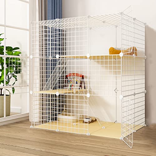 ANSNOW Katzenkäfig-Ecke, Große 3-Stöckige Katzenhütte, Katzenkäfig, Groß, Zum Selbermachen, Für Den Innenbereich, Haustierhaus, Kleintierhaus, Katzenkiste Mit Katzenstreu + Katzenhängematte + Katzen ANSNOW Katzenkäfig-Ecke, Große 3-Stöckige Katzenhütte, Katzenkäfig, Groß, Zum Selbermachen, Für Den Innenbereich, Haustierhaus, Kleintierhaus, Katzenkiste Mit Katzenstreu + Katzenhängematte + Katzen von ANSNOW