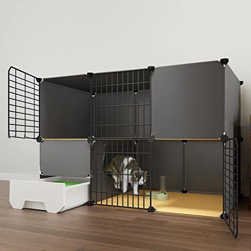 ANSNOW Katzenkäfig Für Den Innenbereich, Gehege, Katzenlaufstall, Abnehmbare Kleintierkäfige Aus Metall, DIY-Design, Kätzchenlaufstall, Großer Übungsort, Ideal Für 1–3 Katzen, Mit Schubladen-Katzent ANSNOW Katzenkäfig Für Den Innenbereich, Gehege, Katzenlaufstall, Abnehmbare Kleintierkäfige Aus Metall, DIY-Design, Kätzchenlaufstall, Großer Übungsort, Ideal Für 1–3 Katzen, Mit Schubladen-Katzent von ANSNOW