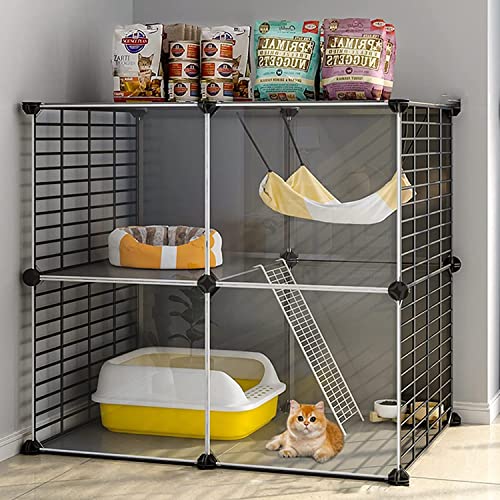 ANSNOW Katzenkäfig Für Den Innenbereich – Katzen-Laufstall, Chinchilla-Käfig, Kleintier-Laufstall, Nagetier-Chinchilla-Käfig Für Kätzchen, Welpen, Kaninchen, Übung/Schwarz/72 * 37 * 72Cm-B ANSNOW Katzenkäfig Für Den Innenbereich – Katzen-Laufstall, Chinchilla-Käfig, Kleintier-Laufstall, Nagetier-Chinchilla-Käfig Für Kätzchen, Welpen, Kaninchen, Übung/Schwarz/72 * 37 * 72Cm-B von ANSNOW