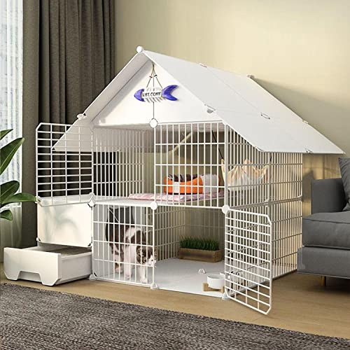 ANSNOW Katzenkäfig Für Den Innenbereich Mit Katzentoilette, Große 2/3-Stöckige Katzenhütte, Katzenkäfig-Ecke, Diy-Katzenlaufstall Für Kleine Tiere, Kätzchenkiste, Katzengehege, Übungsplatz, Ideal Fü ANSNOW Katzenkäfig Für Den Innenbereich Mit Katzentoilette, Große 2/3-Stöckige Katzenhütte, Katzenkäfig-Ecke, Diy-Katzenlaufstall Für Kleine Tiere, Kätzchenkiste, Katzengehege, Übungsplatz, Ideal Fü von ANSNOW