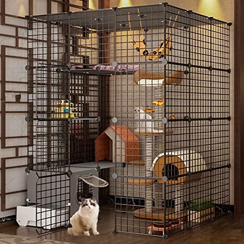 ANSNOW Katzenkäfig Groß Und Extra Groß, Extra Große Katzenvilla Mit Dach, Katzenhäuser Im Heimtierbedarf, Stabiles Metall, Verschiedene Größen/Eine Farbe/111 * 135 * 141Cm ANSNOW Katzenkäfig Groß Und Extra Groß, Extra Große Katzenvilla Mit Dach, Katzenhäuser Im Heimtierbedarf, Stabiles Metall, Verschiedene Größen/Eine Farbe/111 * 135 * 141Cm von ANSNOW