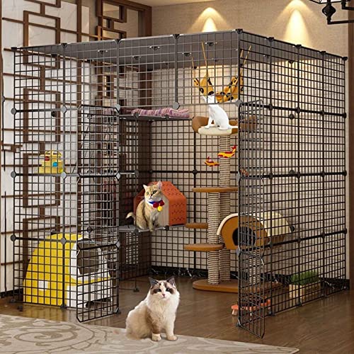 ANSNOW Katzenkäfig Groß Und Extra Groß, Extra Große Katzenvilla Mit Dach, Katzenhäuser Im Heimtierbedarf, Stabiles Metall, Verschiedene Größen/Eine Farbe/147 * 147 * 145Cm ANSNOW Katzenkäfig Groß Und Extra Groß, Extra Große Katzenvilla Mit Dach, Katzenhäuser Im Heimtierbedarf, Stabiles Metall, Verschiedene Größen/Eine Farbe/147 * 147 * 145Cm von ANSNOW