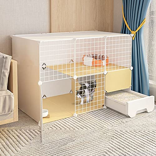 ANSNOW Katzenkäfig – Katzengehege, Chinchilla-Käfig Mit Katzentoilette, Diy-Katzenlaufstall Für Den Innenbereich, Abnehmbare Metalldraht-Kätzchenhütten, Kleintierkäfig Für Haustiere Von 1–2 Katzen/a ANSNOW Katzenkäfig – Katzengehege, Chinchilla-Käfig Mit Katzentoilette, Diy-Katzenlaufstall Für Den Innenbereich, Abnehmbare Metalldraht-Kätzchenhütten, Kleintierkäfig Für Haustiere Von 1–2 Katzen/a von ANSNOW