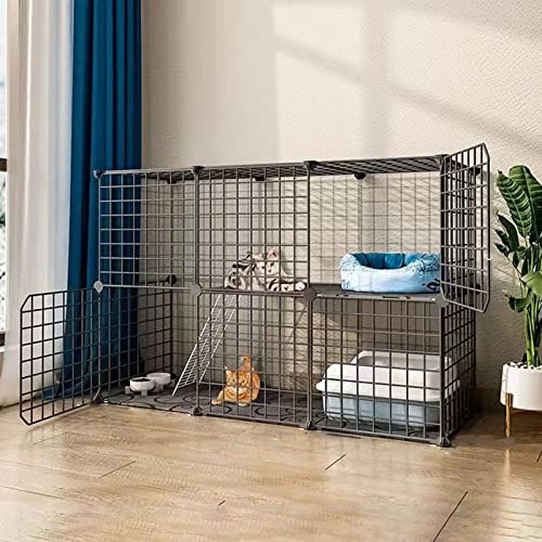 ANSNOW Katzenkäfig – Katzenlaufstall, Katzenkäfige, Katzenkäfig, Welpenlaufstall, Diy-Haustier-Katzenhüttengehege Mit Tür Für Kätzchen Und Kleintiere – Schwarz (Zubehör Nicht Im Lieferumfang Enthalt ANSNOW Katzenkäfig – Katzenlaufstall, Katzenkäfige, Katzenkäfig, Welpenlaufstall, Diy-Haustier-Katzenhüttengehege Mit Tür Für Kätzchen Und Kleintiere – Schwarz (Zubehör Nicht Im Lieferumfang Enthalt von ANSNOW