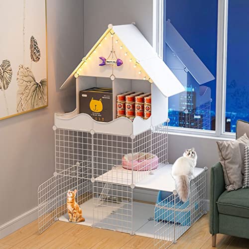 ANSNOW Katzenkäfig Mit Ablagefach, Doppeltür-Katzenkäfig, Geeignet Für Kätzchen, Hunde, Kaninchen, Größe 110 X 111 X 75 cm/Weiß 110 * 111 * 75 ANSNOW Katzenkäfig Mit Ablagefach, Doppeltür-Katzenkäfig, Geeignet Für Kätzchen, Hunde, Kaninchen, Größe 110 X 111 X 75 cm/Weiß 110 * 111 * 75 von ANSNOW