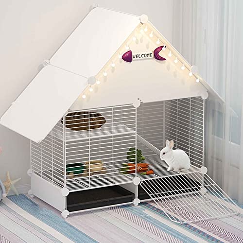 ANSNOW Katzenkäfig Mit Katzentoilette Und Mobilen Rollen, Laufstall Für Kleintiere, Käfig Für Meerschweinchen, Käfig Für Kaninchen, Käfig Für, Käfig Für Kleine Hunde, Stark Und Stabil, Verschiedene von ANSNOW