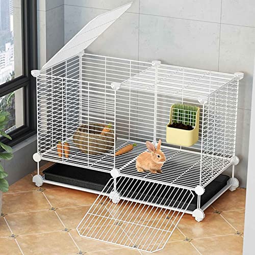 ANSNOW Katzenkäfig Mit Katzentoilette Und Mobilen Rollen, Laufstall Für Kleintiere, Käfig Für Meerschweinchen, Käfig Für Kaninchen, Käfig Für, Käfig Für Kleine Hunde, Stark Und Stabil, Verschiedene von ANSNOW