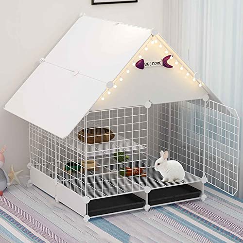 ANSNOW Katzenkäfig Mit Katzentoilette Und Mobilen Rollen, Laufstall Für Kleintiere, Käfig Für Meerschweinchen, Käfig Für Kaninchen, Käfig Für, Käfig Für Kleine Hunde, Stark Und Stabil, Verschiedene von ANSNOW