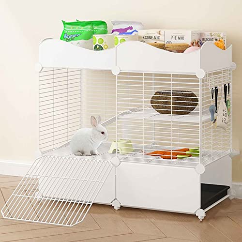 ANSNOW Katzenkäfig Mit Katzentoilette Und Mobilen Rollen, Laufstall Für Kleintiere, Käfig Für Meerschweinchen, Käfig Für Kaninchen, Käfig Für, Käfig Für Kleine Hunde, Stark Und Stabil, Verschiedene von ANSNOW