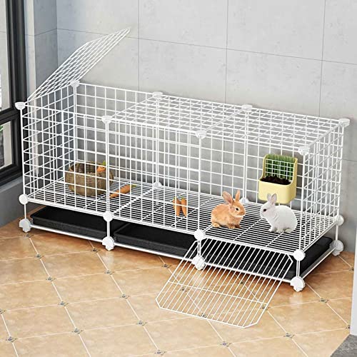 ANSNOW Katzenkäfig Mit Katzentoilette Und Mobilen Rollen, Laufstall Für Kleintiere, Käfig Für Meerschweinchen, Käfig Für Kaninchen, Käfig Für, Käfig Für Kleine Hunde, Stark Und Stabil, Verschiedene von ANSNOW