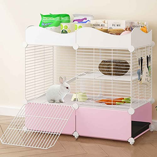 ANSNOW Katzenkäfig Mit Katzentoilette Und Mobilen Rollen, Laufstall Für Kleintiere, Käfig Für Meerschweinchen, Käfig Für Kaninchen, Käfig Für, Käfig Für Kleine Hunde, Stark Und Stabil, Verschiedene von ANSNOW